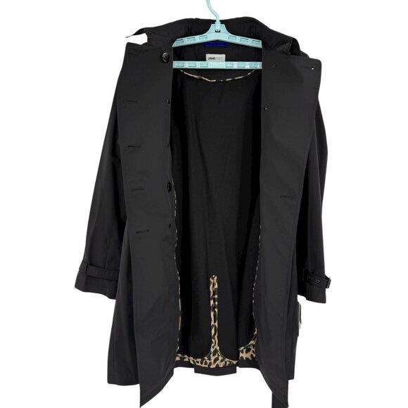 Jane Post Women's Black Downtown Trench Coat Size L With Zip-out Liner NWT $495 - Picture 5 of 15